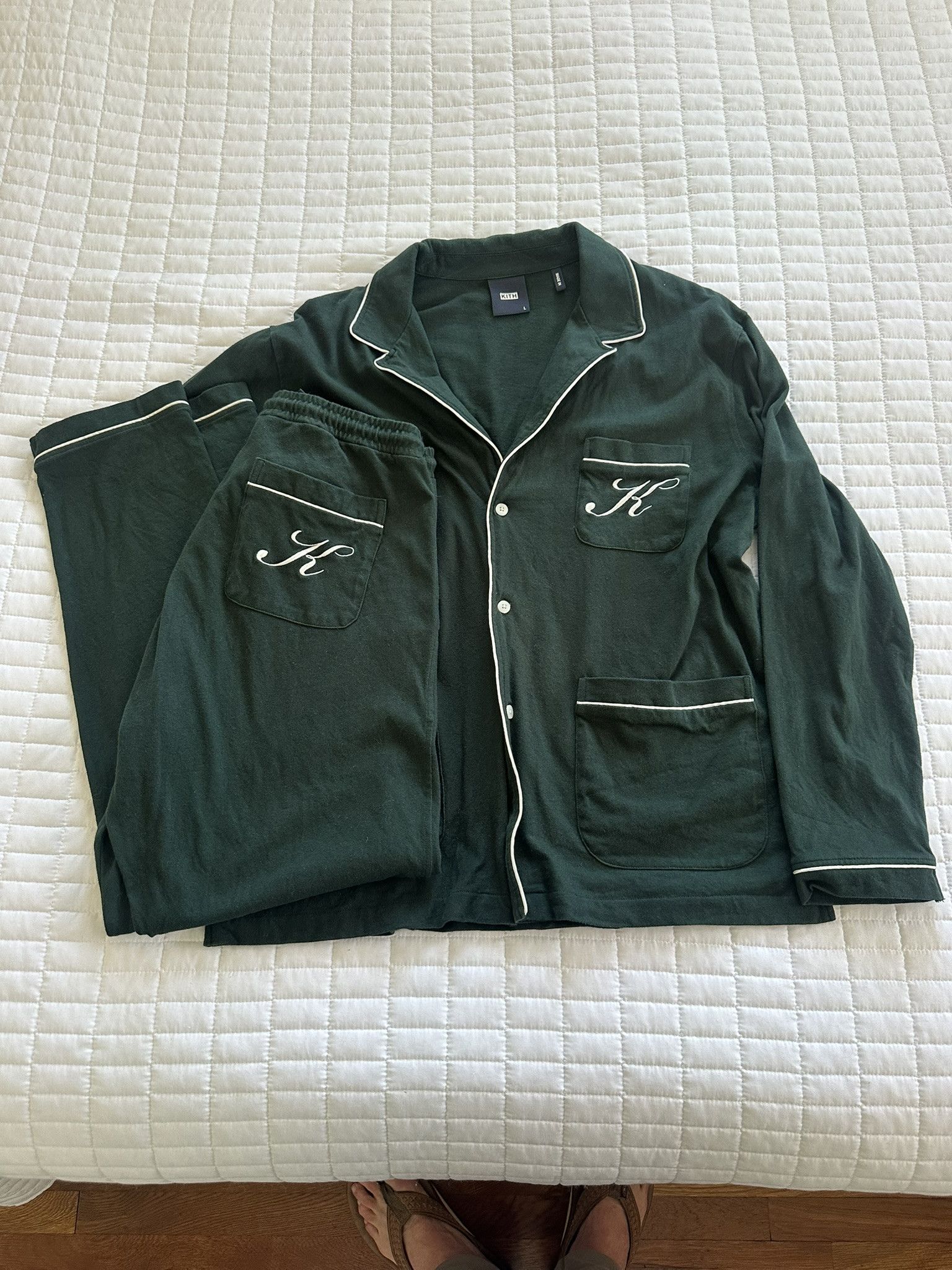 Kith Script Pajama Set Size Men S Large Stadium Green