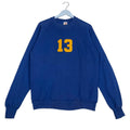 Vintage Jerzees Printed Number Crewneck Sweatshirt Blue