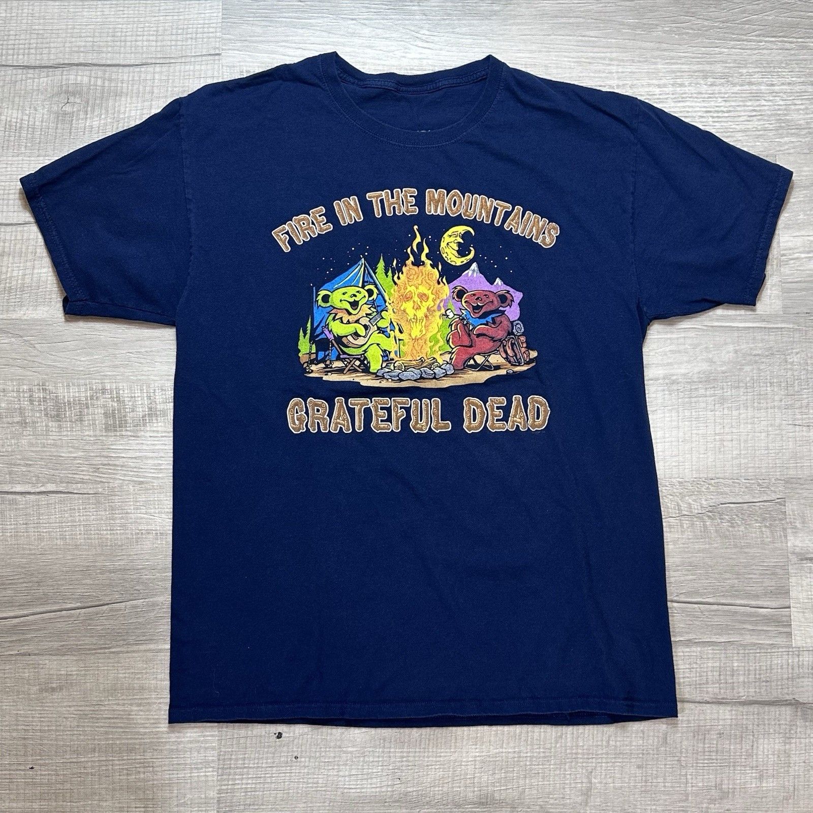 Liquid Blue Grateful Dead Fire In The Mountains T Shirt Men S Size Large