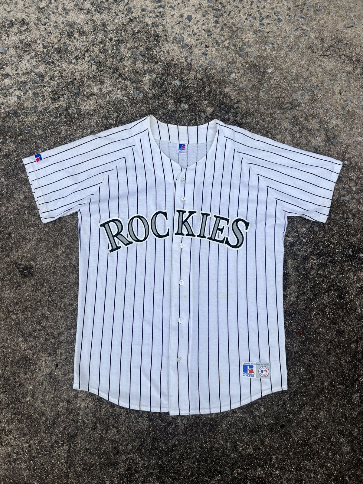 Russell Athletic X Vintage Vintage Russell Colorado Rockies Pinstripe Baseball Jersey