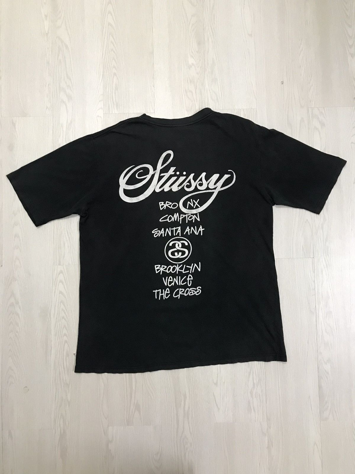 Stussy X Vintage Vintage Stussy Tee World Tour Distressed Made In Usa Hoodie, Sweatshirt | FlexRushtees.com