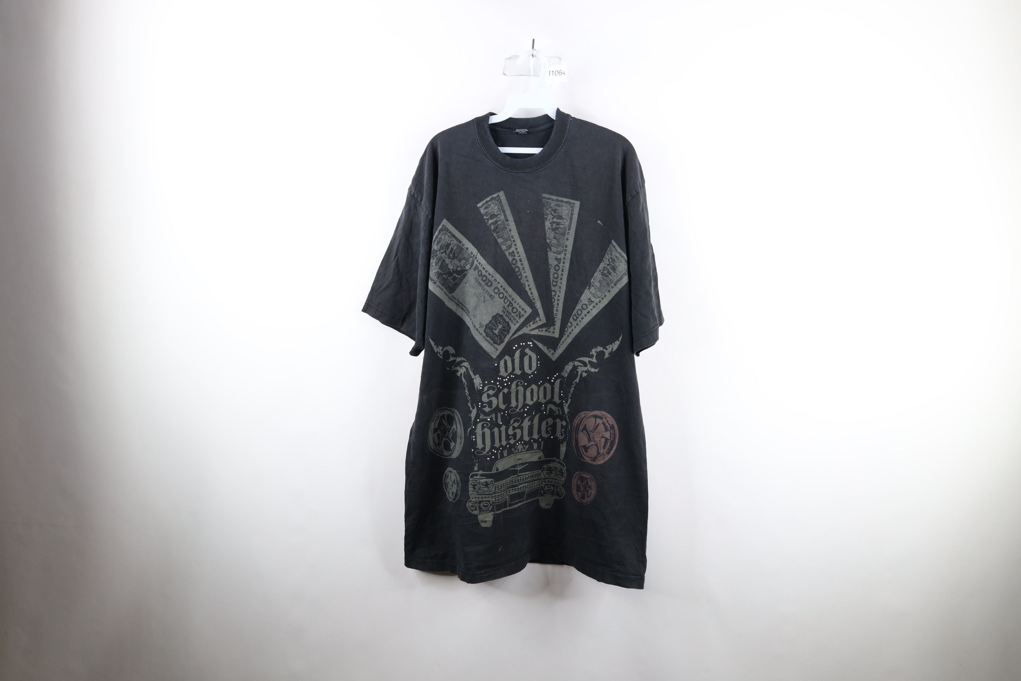 Vintage 90s Streetwear Old School Hustler T Shirt Black Hoodie, Sweatshirt | FlexRushtees.com