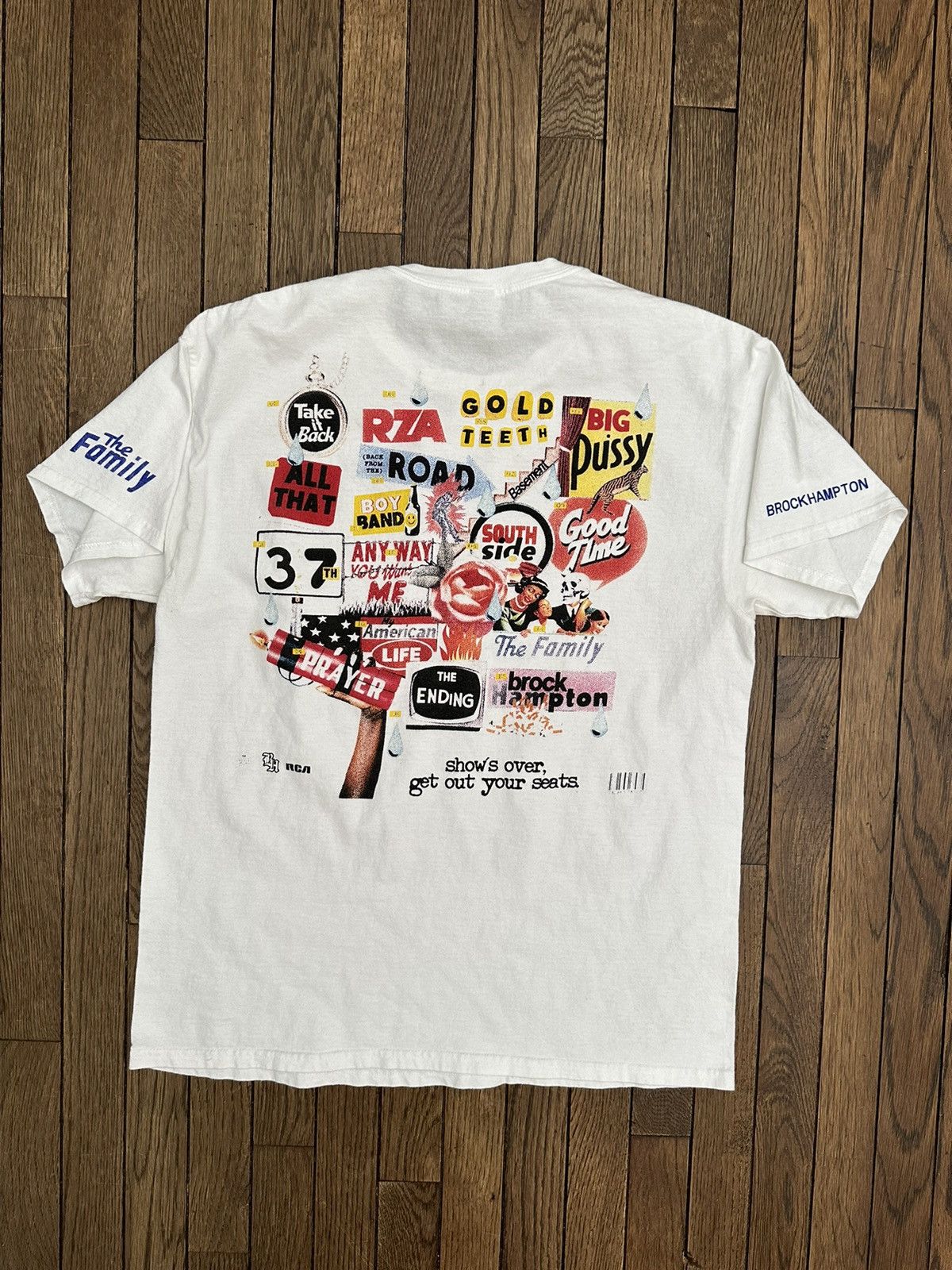 Brockhampton White The Family Tour Photo Collage Tee Large Hoodie, Sweatshirt | FlexRushtees.com