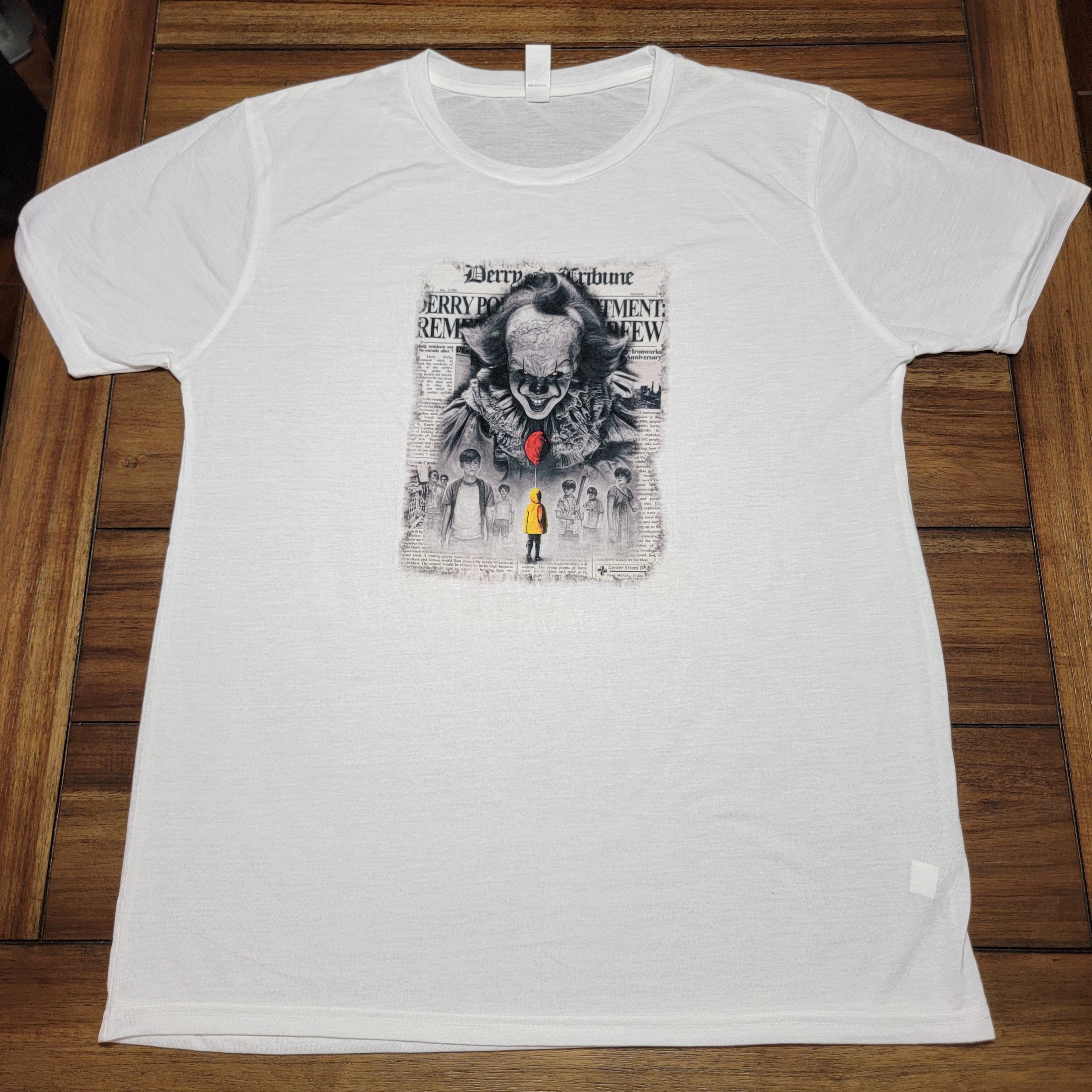 Other It Ss Unisex Tee Derry Tribune Pennywise Size Large Hoodie, Sweatshirt | FlexRushtees.com
