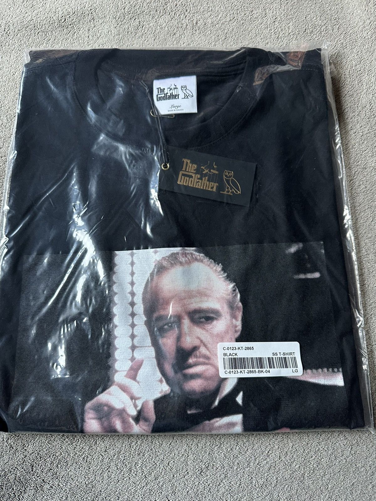 October S Very Own Rare Ovo X The Godfather Vito Corleone T Shirt Brand New