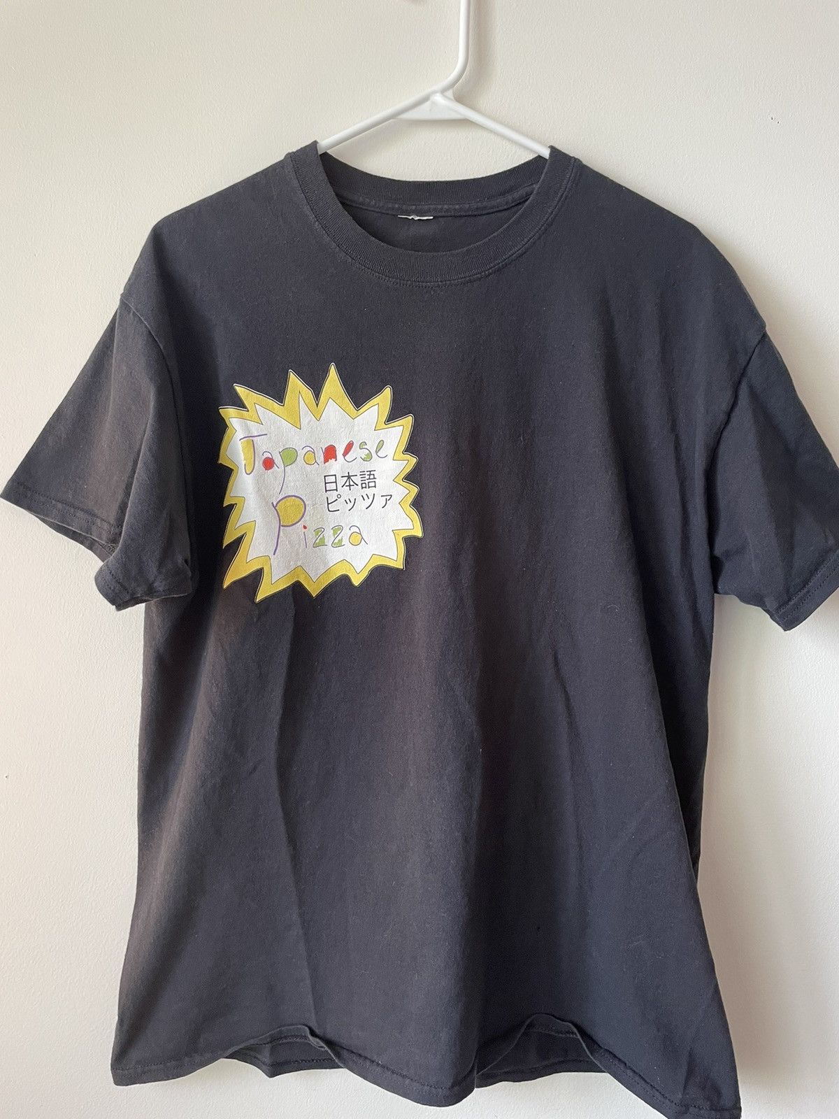 Vintage 90s Japanese Pizza Tee Size Large Hoodie, Sweatshirt | FlexRushtees.com