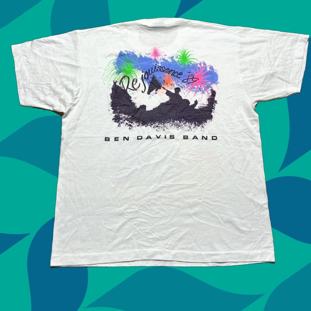 Davis Ben Davis Band T Shirt Re Jouissance Marching White Xl Men Shirt