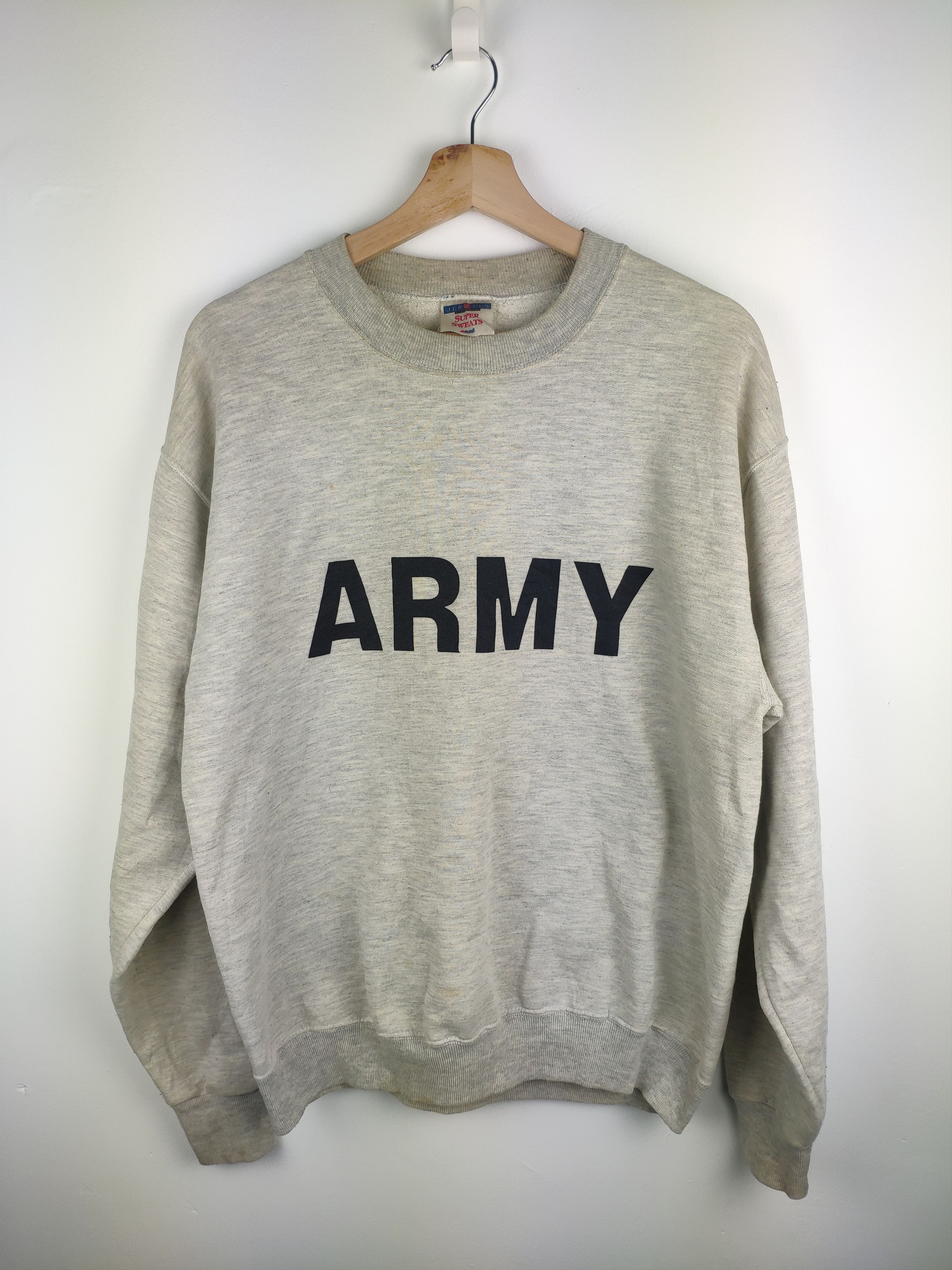 Vintage Jerzees Sweatshirt Army Crewneck