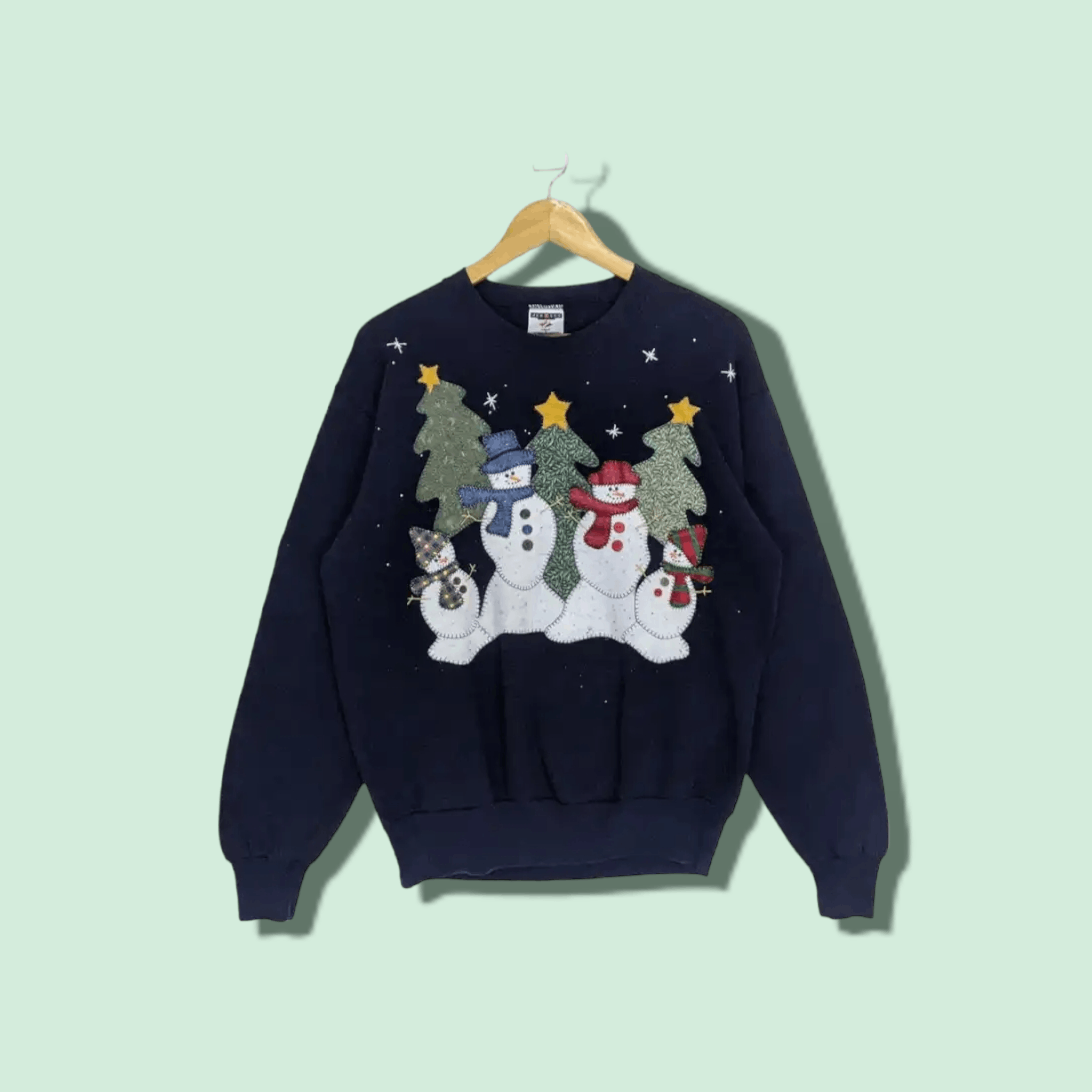 Vintage Jerzees Snowman Christmas Winter New Year Sweatshirt T-Shirts, Hoodie | FlexRushtees.com