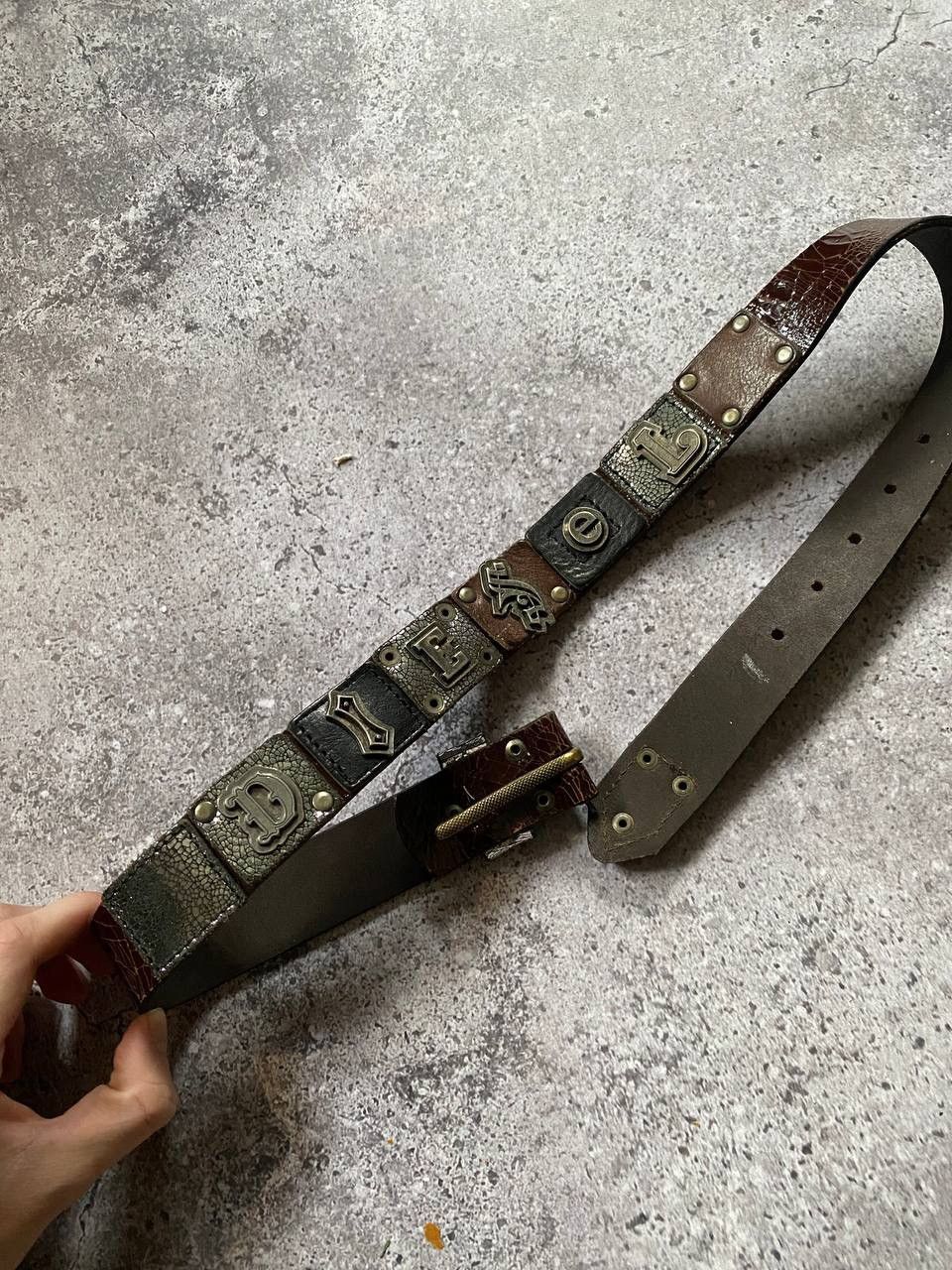 Vintage Diesel Metal Patchletter Y2k Belts