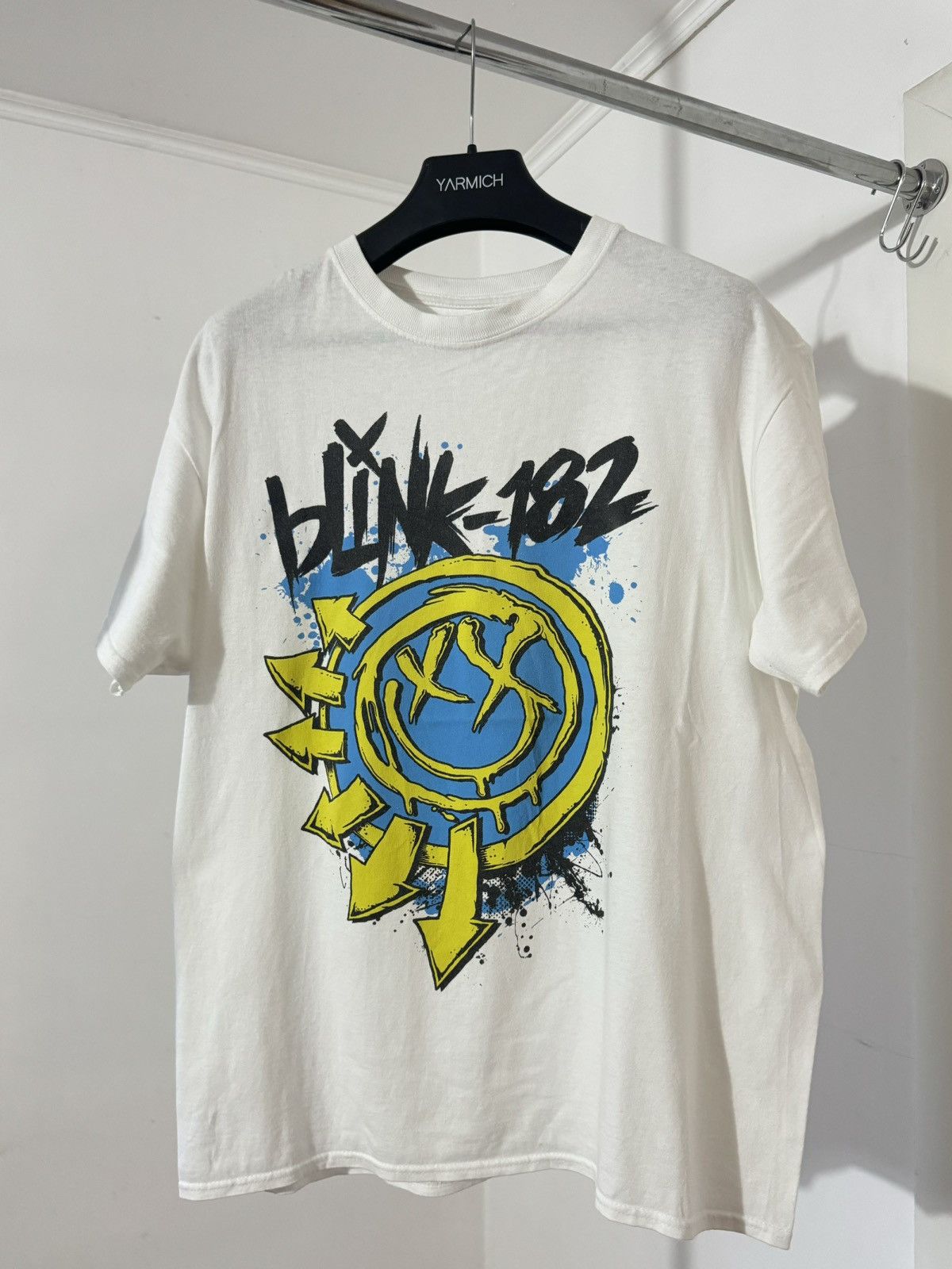 Vintage 2000s Blink 182 Smiley Logo T Shirt Hoodie, Sweatshirt | FlexRushtees.com