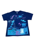 Vintage 90s Nasa All Over Print Shirt Astro Surfer Dali Tee