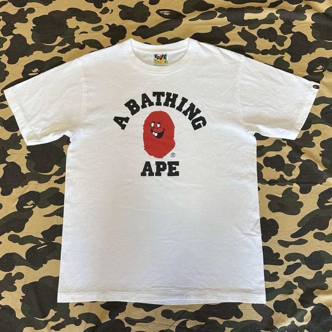 Bape A Bathing Ape College Logo Tee White Size M Hoodie, Sweatshirt | FlexRushtees.com