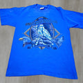 Vintage Anvil Shirts Smokey Mountains T Shirt Men Medium Blue Graphic Print Tee 80s Classic Co