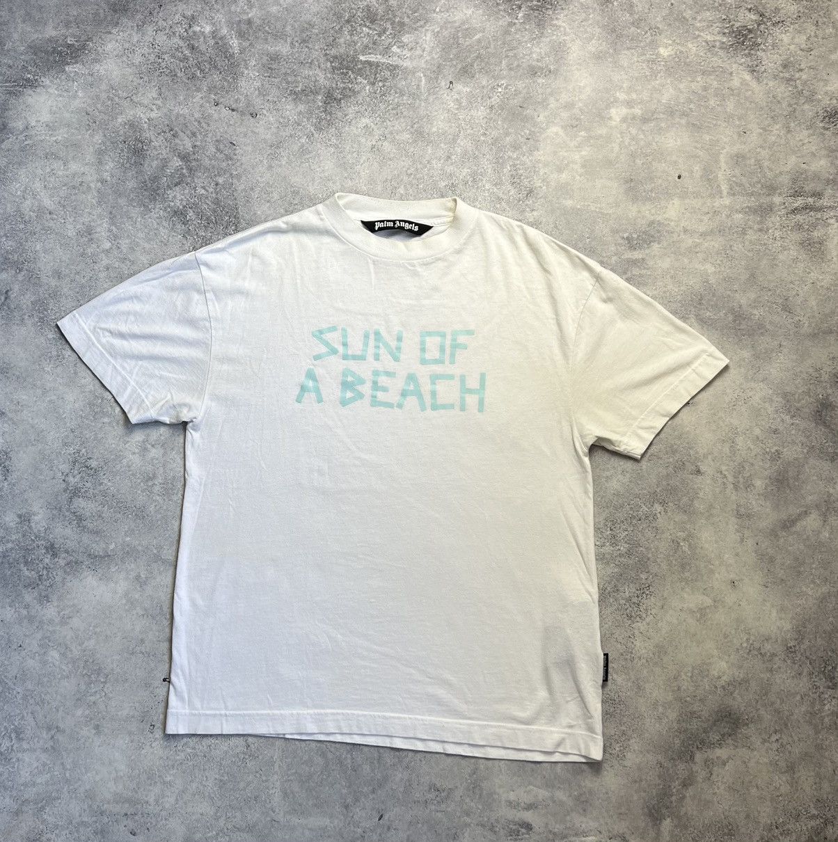 Angels Palm Angels White Sun Of A Beach Graphic Tee