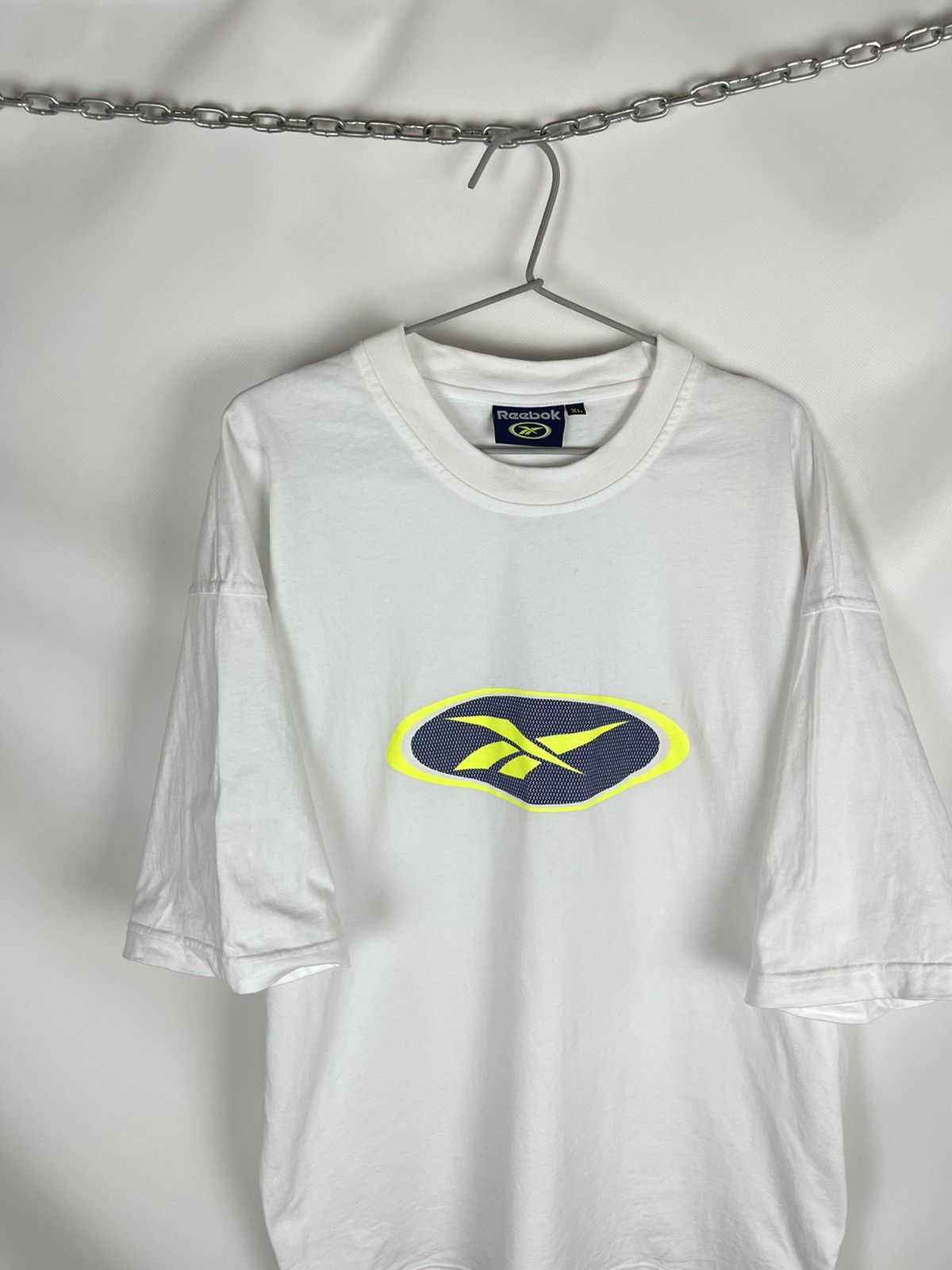 Reebok Vintage 90s Big Centre Logo Oversized Tee Shirt Hoodie, Sweatshirt | FlexRushtees.com