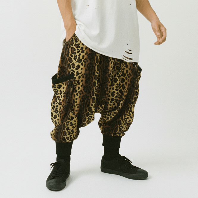 Japanese Brand Clash Japan Drop Crotch Leopard Pant Trouser T-Shirts, Hoodie, Sweatshirt | AU16VibeMintTees.com