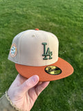Myfitteds X New Era Los Angeles Dodgers Burnt Orange Olive Two Tone Fitted 7 1 8