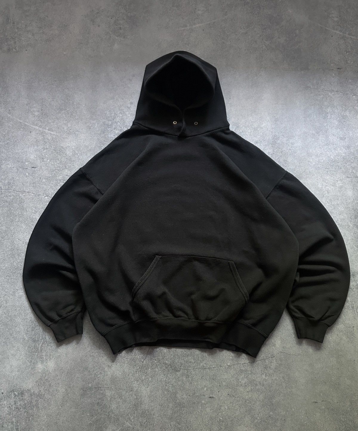 Vintage Fruit Of The Loom Boxy Black Oversized Hoodies