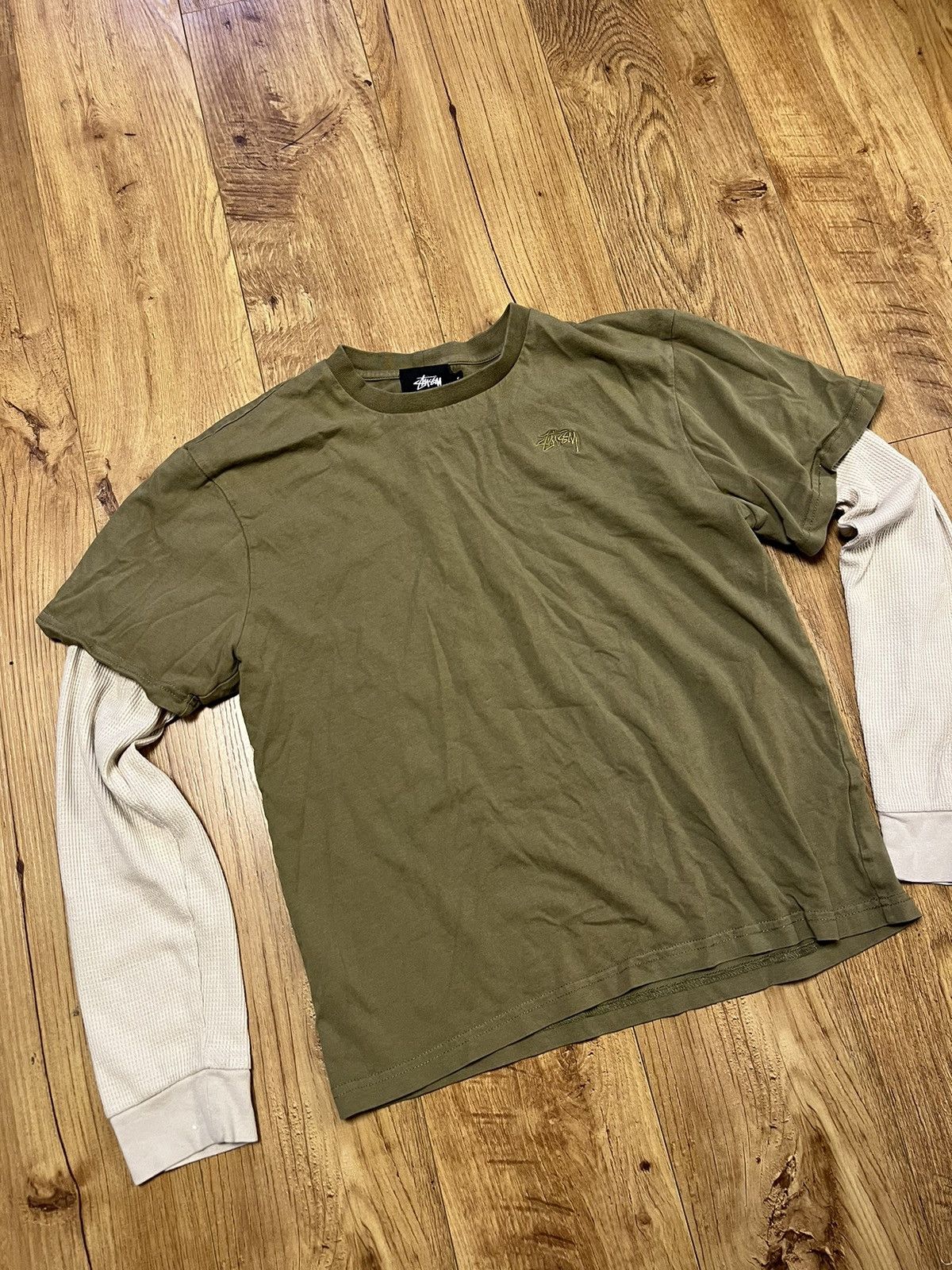 Stussy Tee Longsleeve Green Hoodie, Sweatshirt | FlexRushtees.com