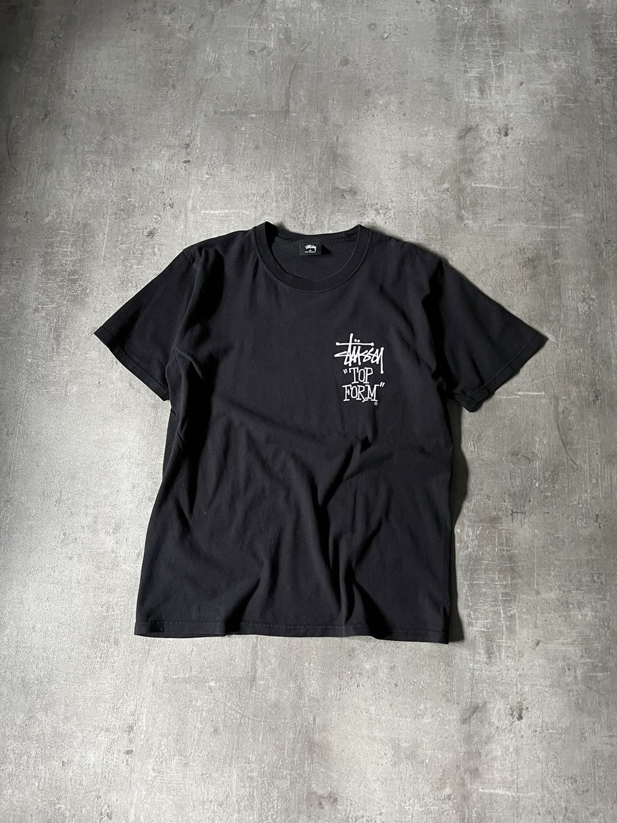 Vintage Stussy Top Form Black Vintage Rare T Shirt Hoodie, Sweatshirt | FlexRushtees.com