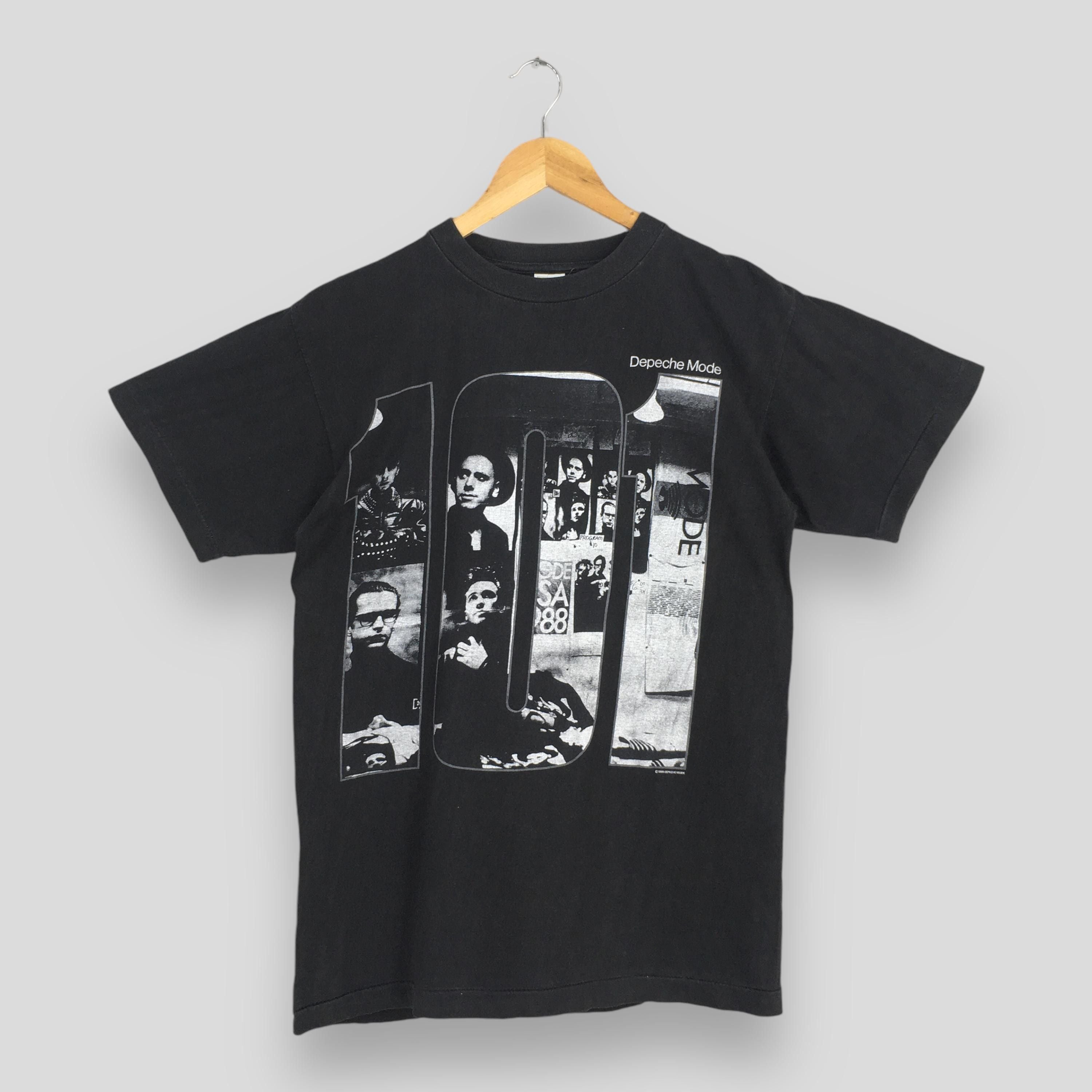 Vintage 80 S Depeche Mode 101 Black Tshirt Medium Hoodie, Sweatshirt | FlexRushtees.com