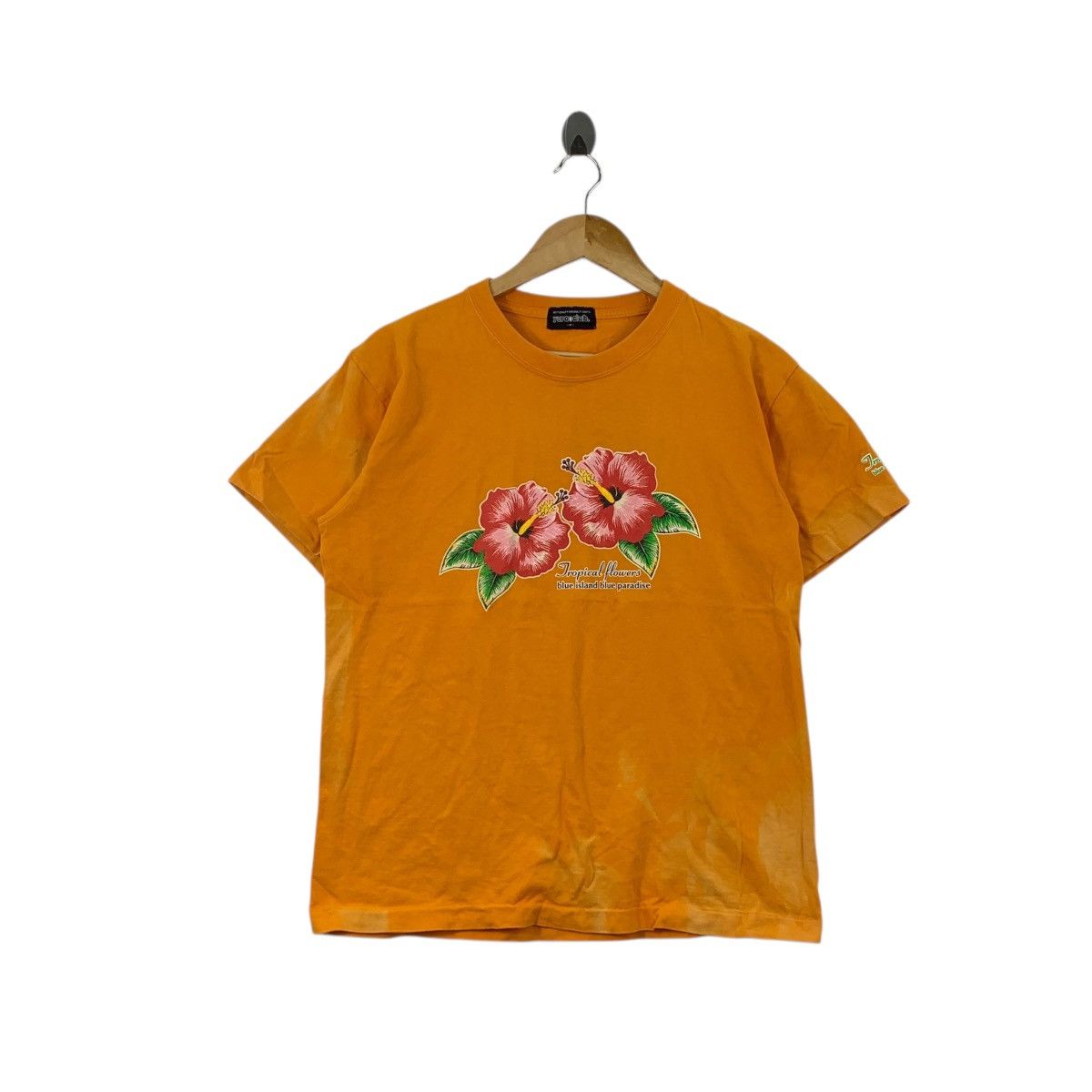 Vintage 90 Tropical Flowers Paradise Island Thrashed Tee