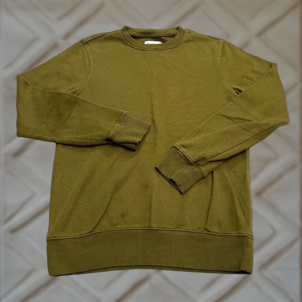 Vintage Goodfellow Men S Sweatshirt Pullover Crew Neck Fleece Green Casual Outdoor All Seaso