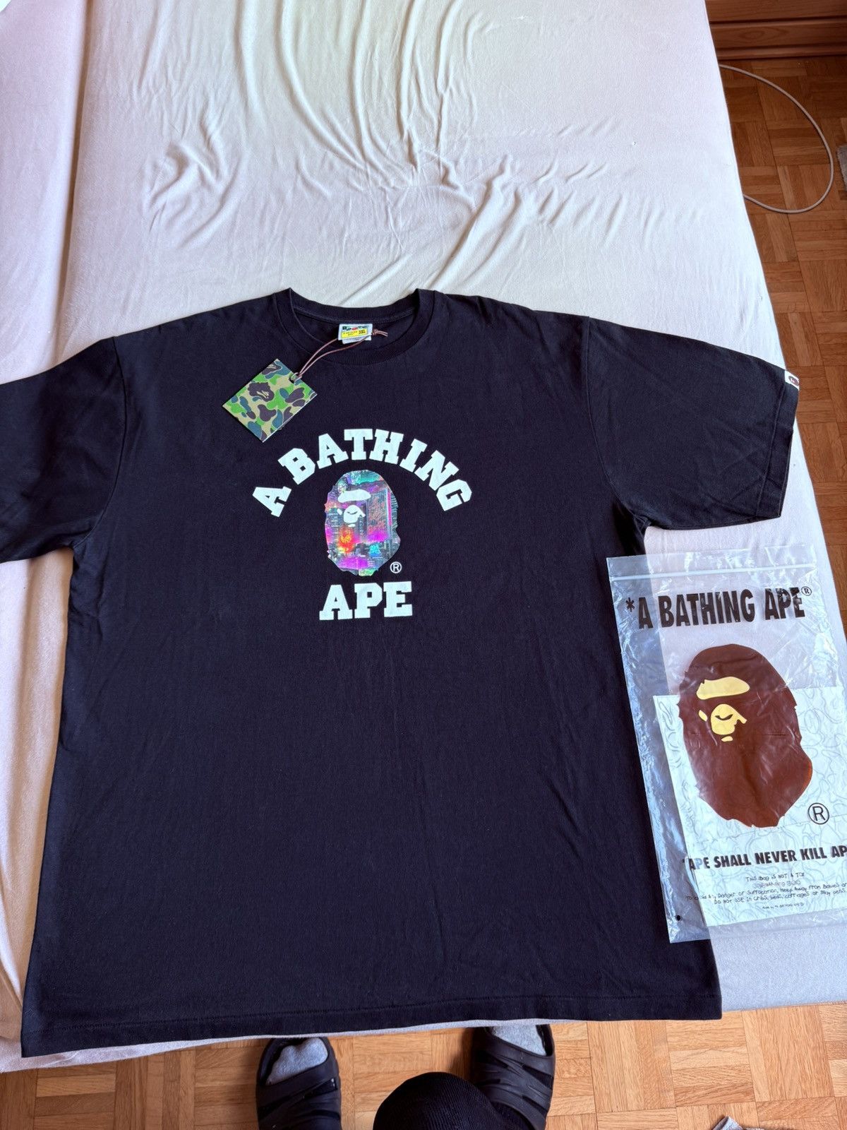 Bape 3xl Tokyo Neon College Tee Hoodie, Sweatshirt | FlexRushtees.com