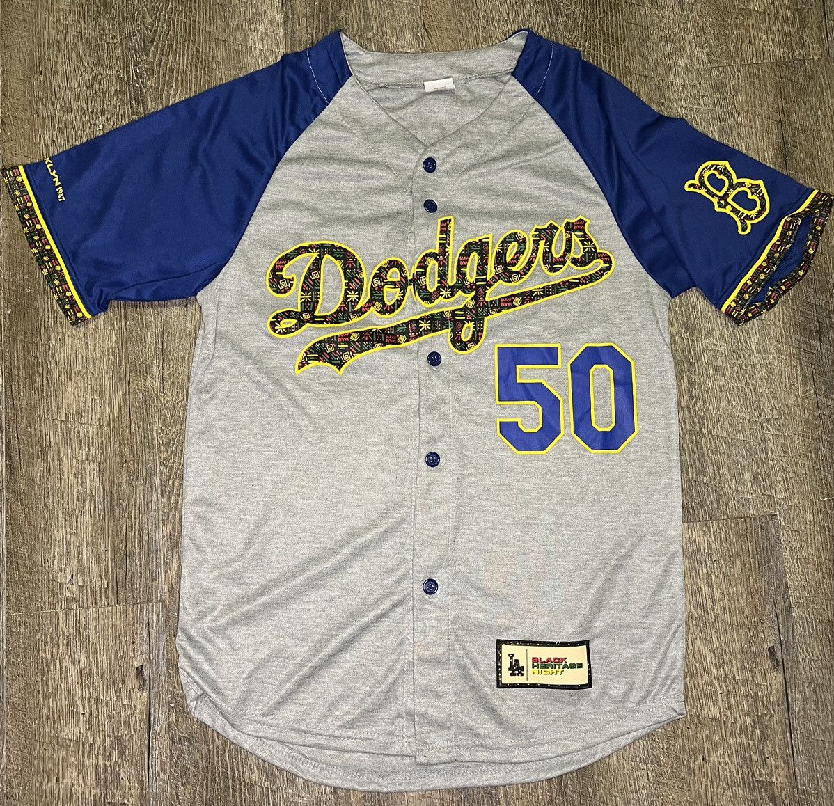 Mlb Dodgers Black Heritage Night Sga Betts Jersey Size Medium