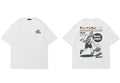 Brand Japanese Style White Printed T Shirt Tee Short Sleeve Hoodie, Sweatshirt | FlexRushtees.com