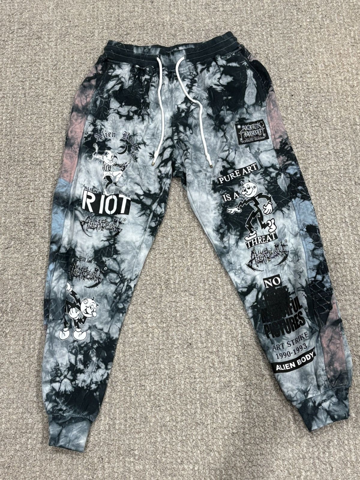 Body Alien Body Art Strike Tye Dye Joggers Limited Edition 1 12