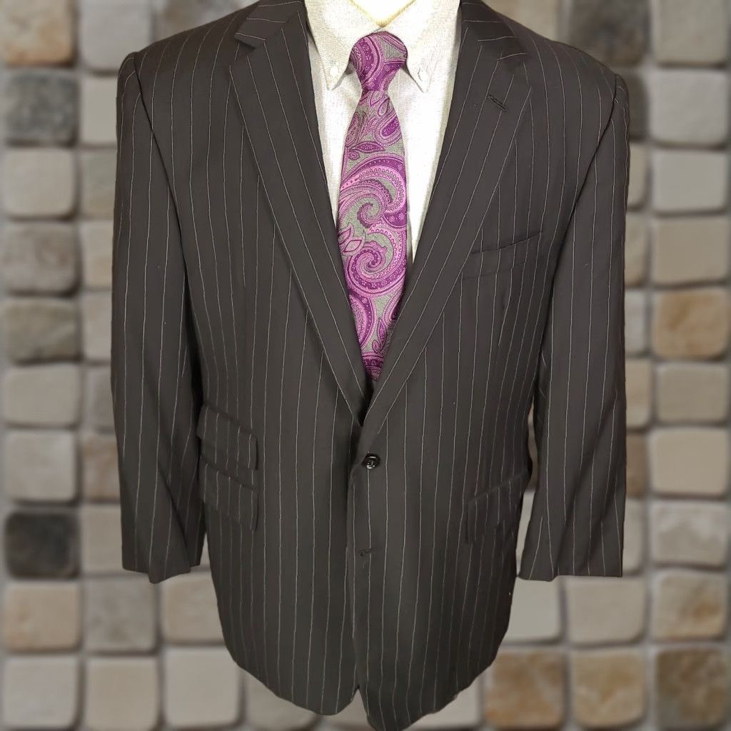 Ralph Lauren Purple Label Vintage Ralph Lauren Purple Label Mens Suit 44r Black Pinstripe 37x29 Pant T-Shirts, Hoodie,...