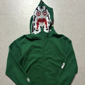 Bape Abc Camo Tiger Full Zip Hoodie Army Green T-Shirts, Sweatshirt | FlexRushtees.com