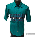 Other Vtg Gordon James Turquoise Cowboy Western Aztec Shirt