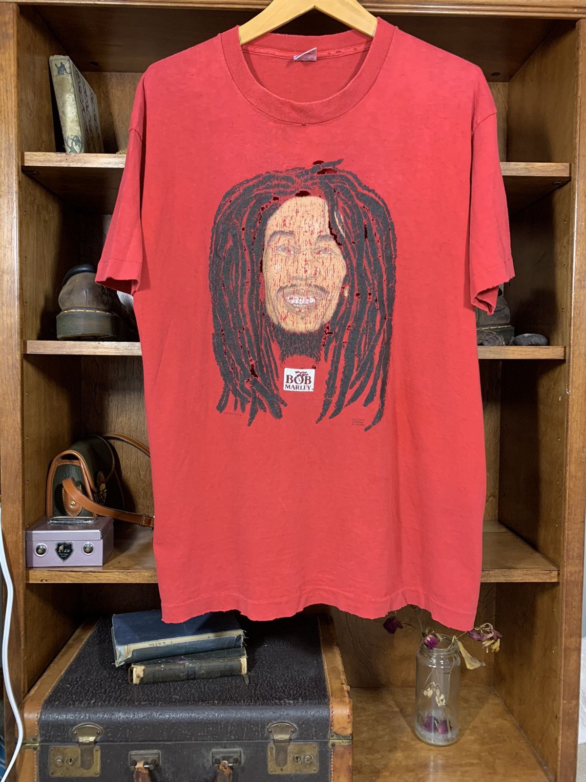 Bob Marley X Vintage Vintage 1990 Bob Marley Portrait T Shirt Hoodie, Sweatshirt | FlexRushtees.com