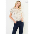 /Size Xl/ Short Sleeve Fluffy Sequin Top