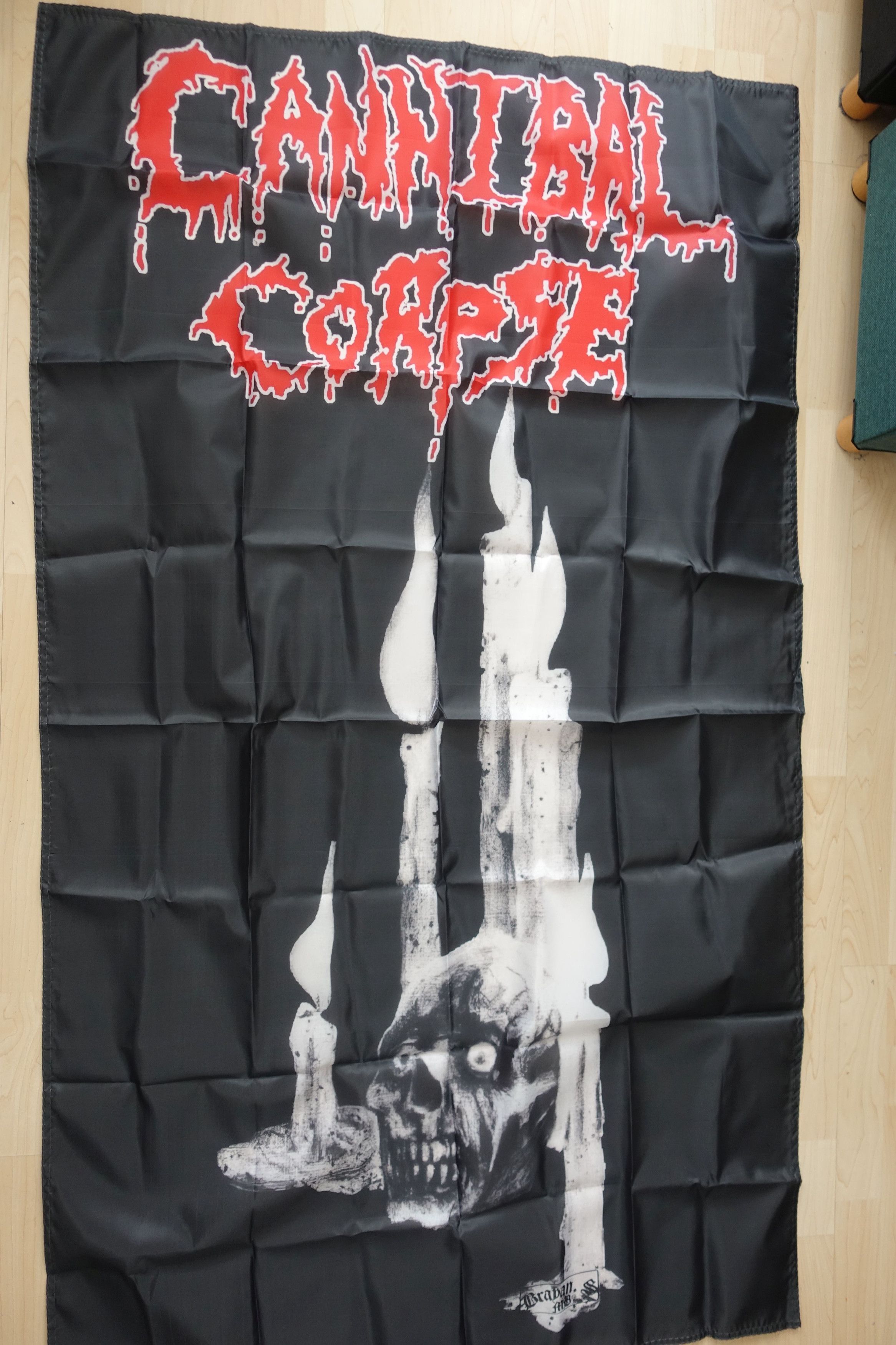 Band Tees Cannibal Corpse Hammer Smashed Face Big Flag Death Metal Hoodie, Sweatshirt | FlexRushtees.com