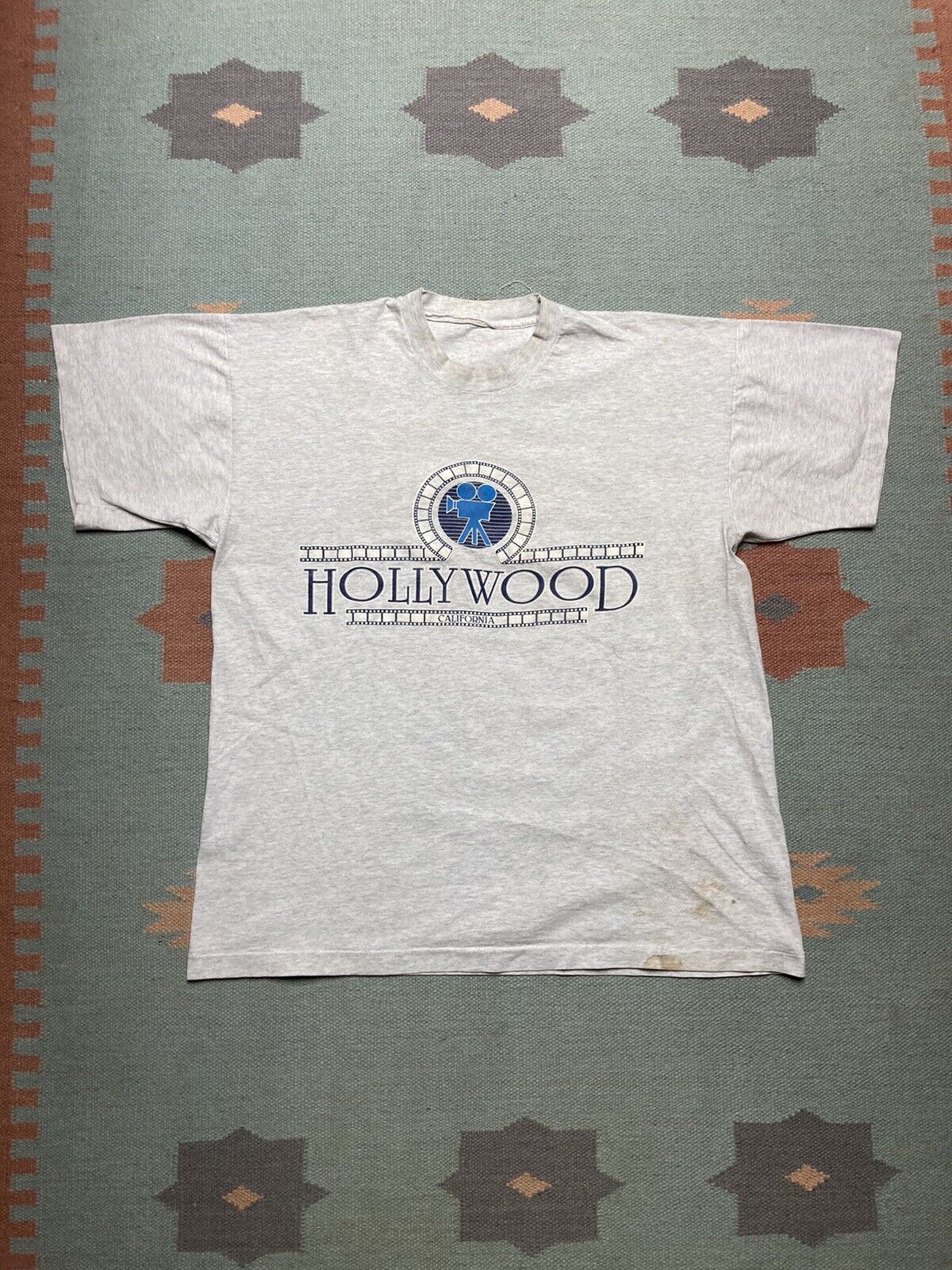 Vintage Vtg 90s Hollywood California T Shirt Movie Film Camera Xl Hoodie, Sweatshirt | FlexRushtees.com