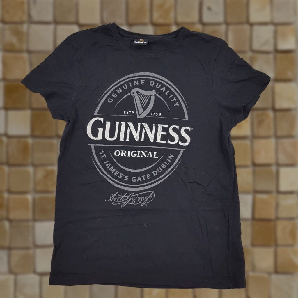Vintage Guinness Beer T Shirt Short Sleeve Adult Small Black 90s Y2k Retro Party Graphic Pri Hoodie, Sweatshirt
