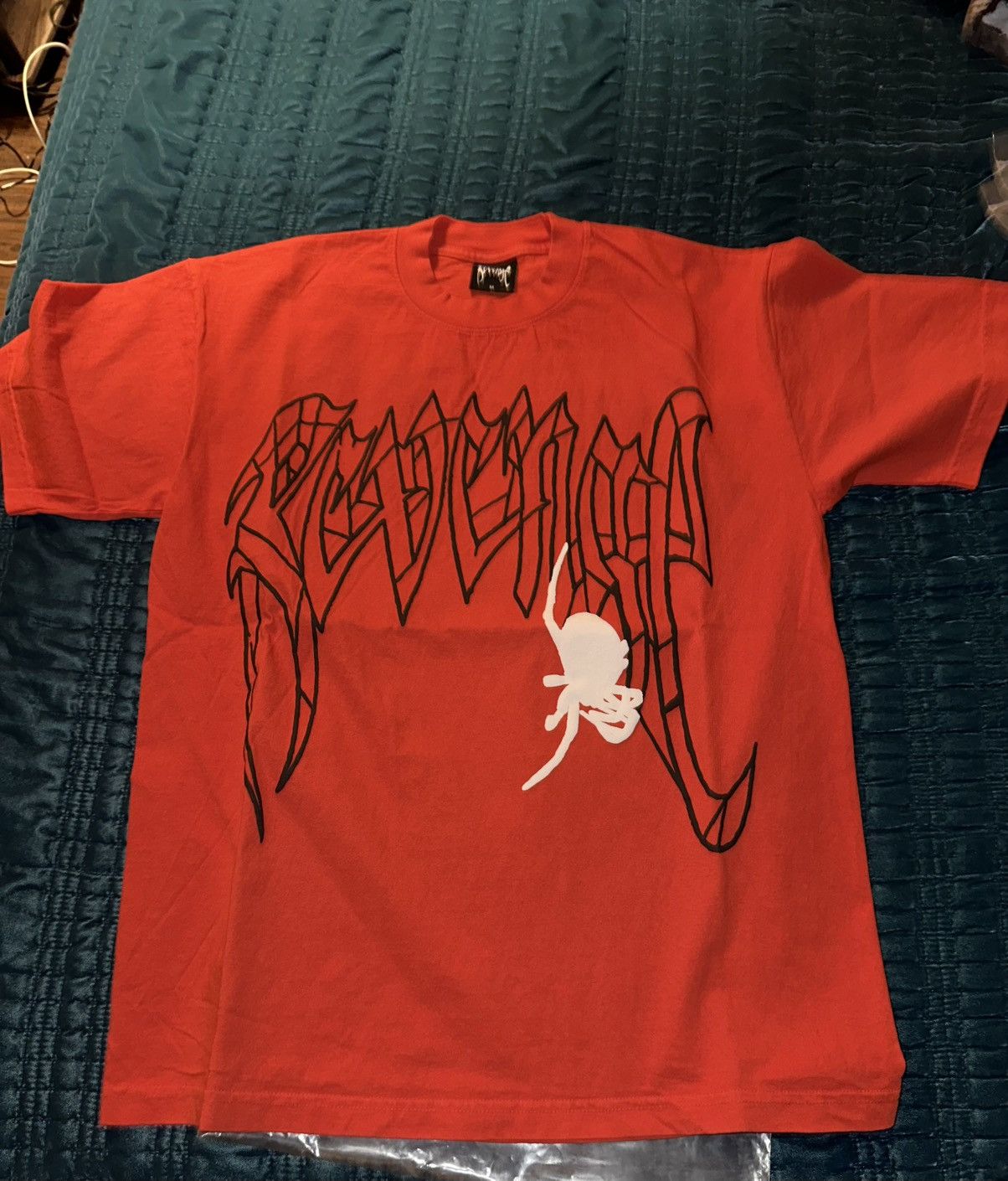 Revenge Spider Arch Tee Dark Orange Black Halloween Exclusive