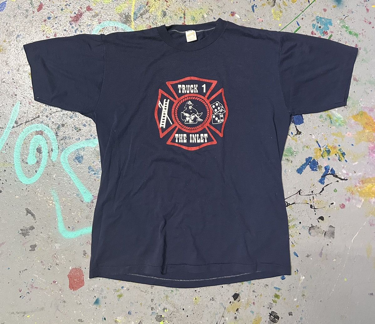 Vintage 70s Fire Department T Shirt