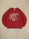Jerzees 90s Cardinal Birds Winter Scene Graphic Sweatshirt T-Shirts, Hoodie | FlexRushtees.com