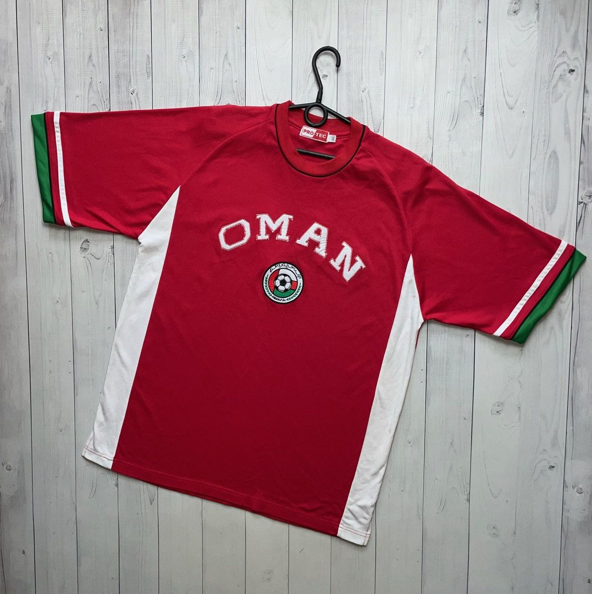 Vintage Oman Soccer Tee Big Logo Size Xl Hoodie, Sweatshirt | FlexRushtees.com