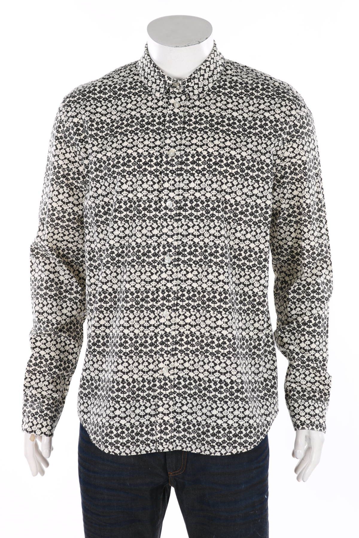 Samsoe Samsoe Samsoe Black White Shirt Cotton Hoodie, Sweatshirt | FlexRushtees.com