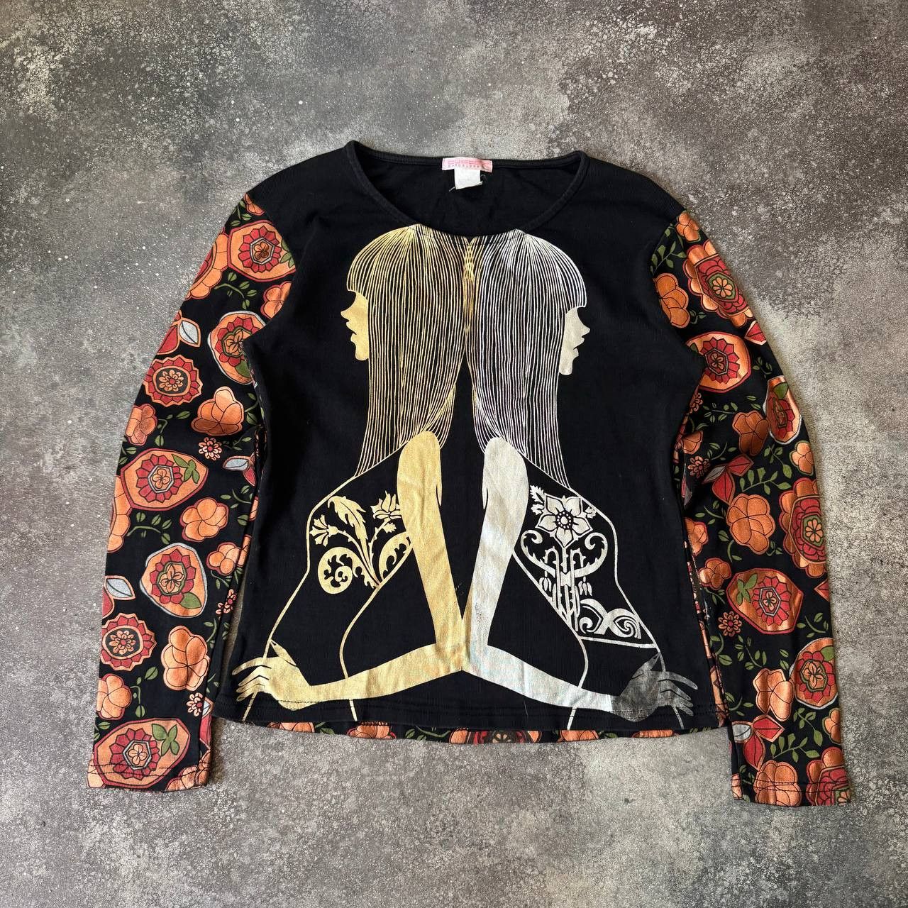 Barcelona Custo Barcelona Archive Lady Printed Vintage Long Sleeve Top