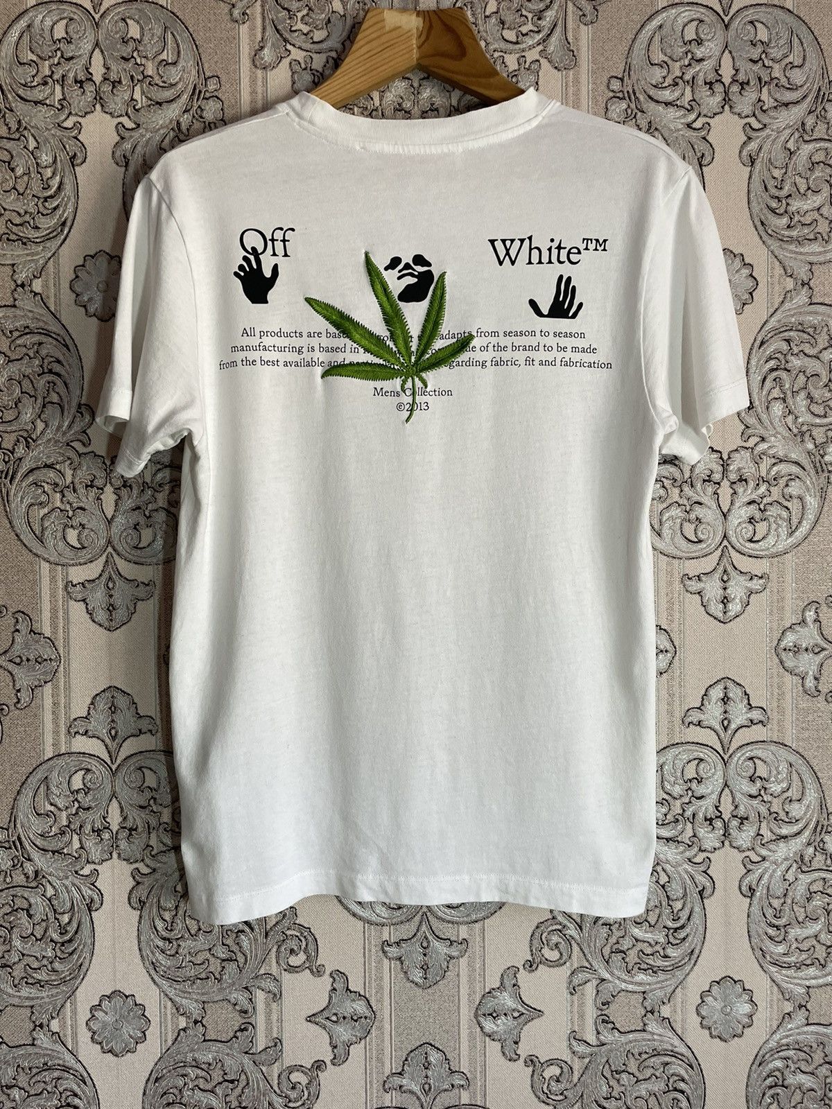 Off White Rare Virgil Abloh Off White T Shirt On Off Weed Logo Hoodie, Sweatshirt | FlexRushtees.com