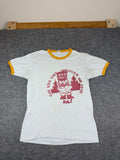 Vintage 60s Hanes Kgb Russian Ringer T Shirt Size Large
