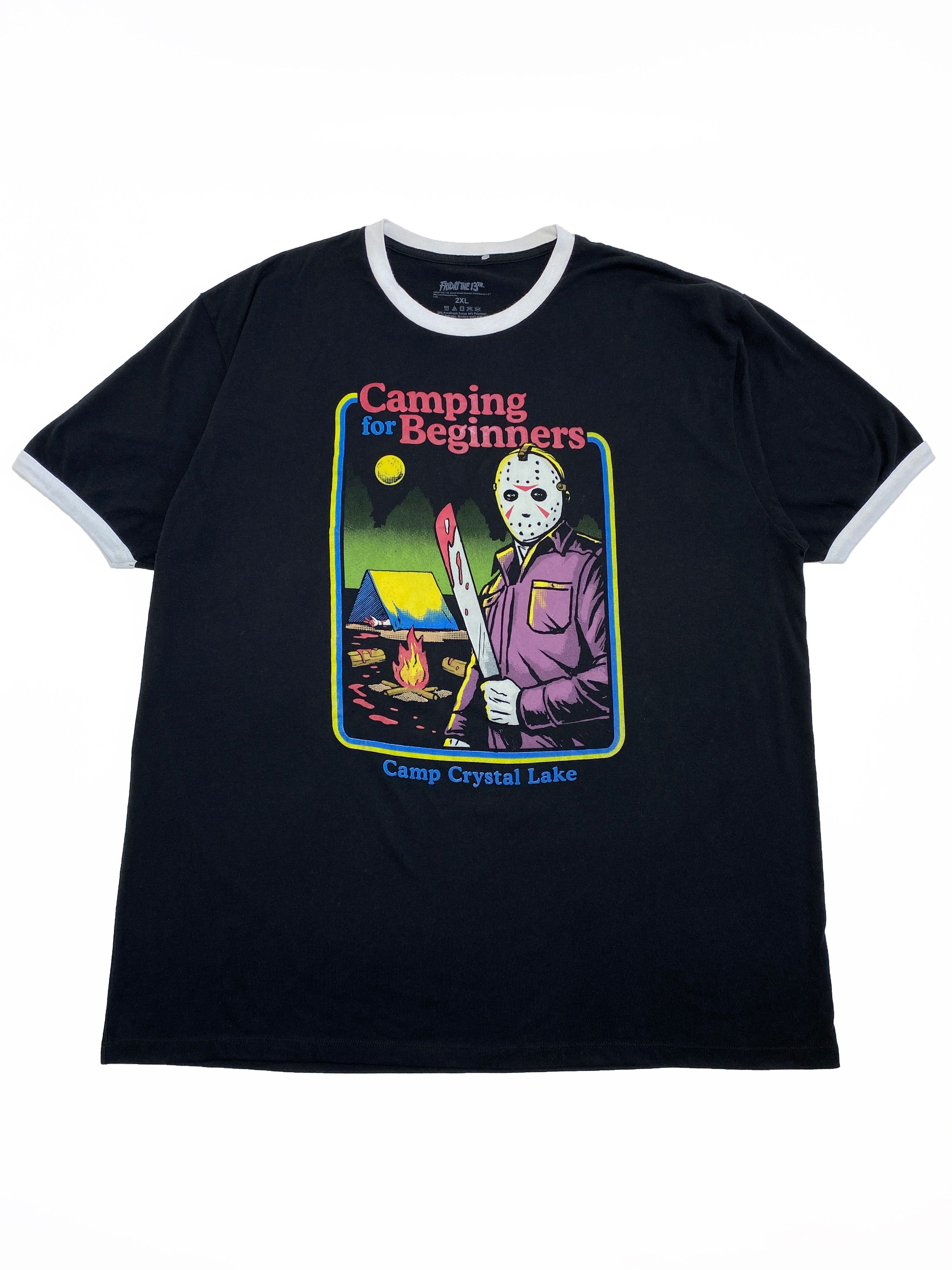 Vintage Official Friday The 13th Camping For Beginers T Shirt Tee