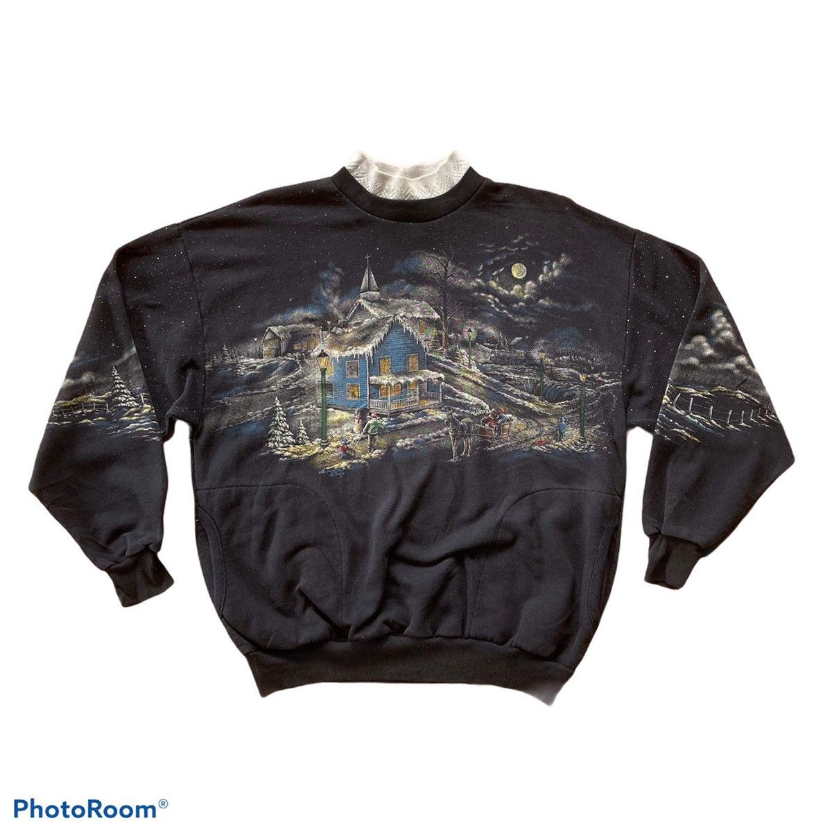 Vintage Nice Graphic Winter Scenary Vtg 80s 90s Crewneck Sweatshirt T-Shirts, Hoodie | FlexRushtees.com